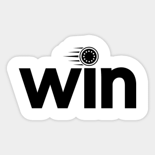 Win winning artistic design Sticker